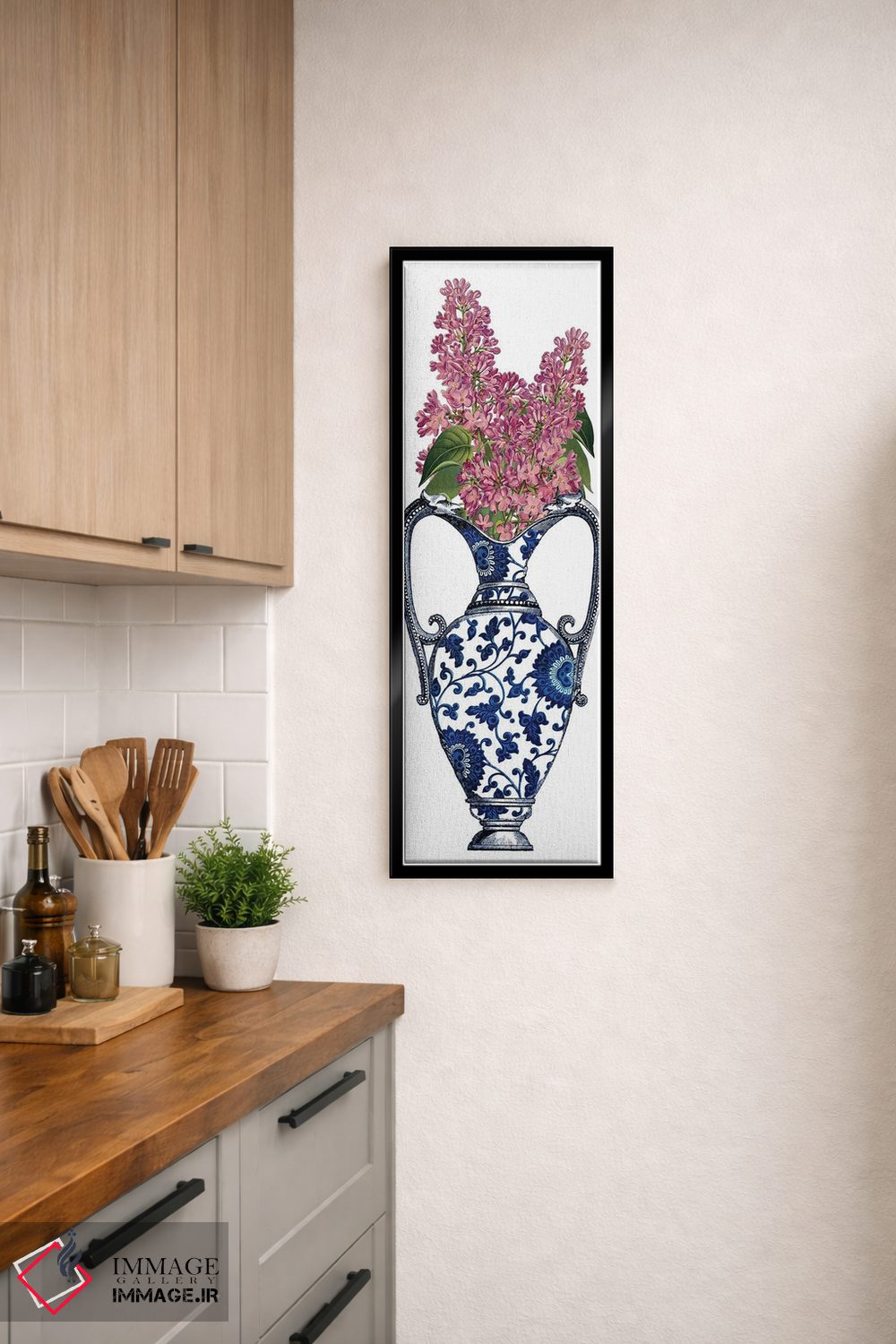 تابلو دکوراتیو گلدان گل 2 اثر پیدیکس - D5B