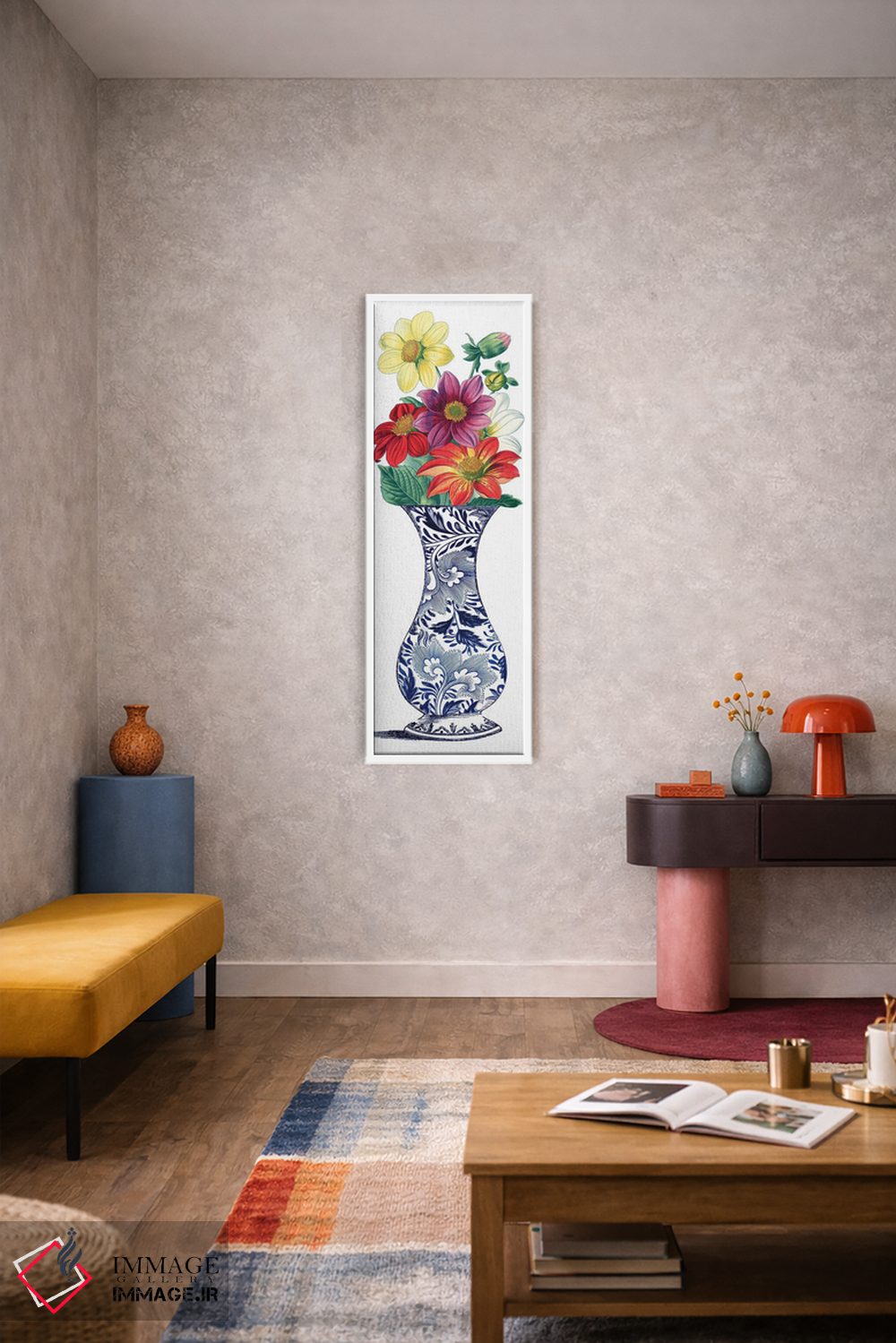 تابلو دکوراتیو گلدان گل 1 اثر پیدیکس - D6W