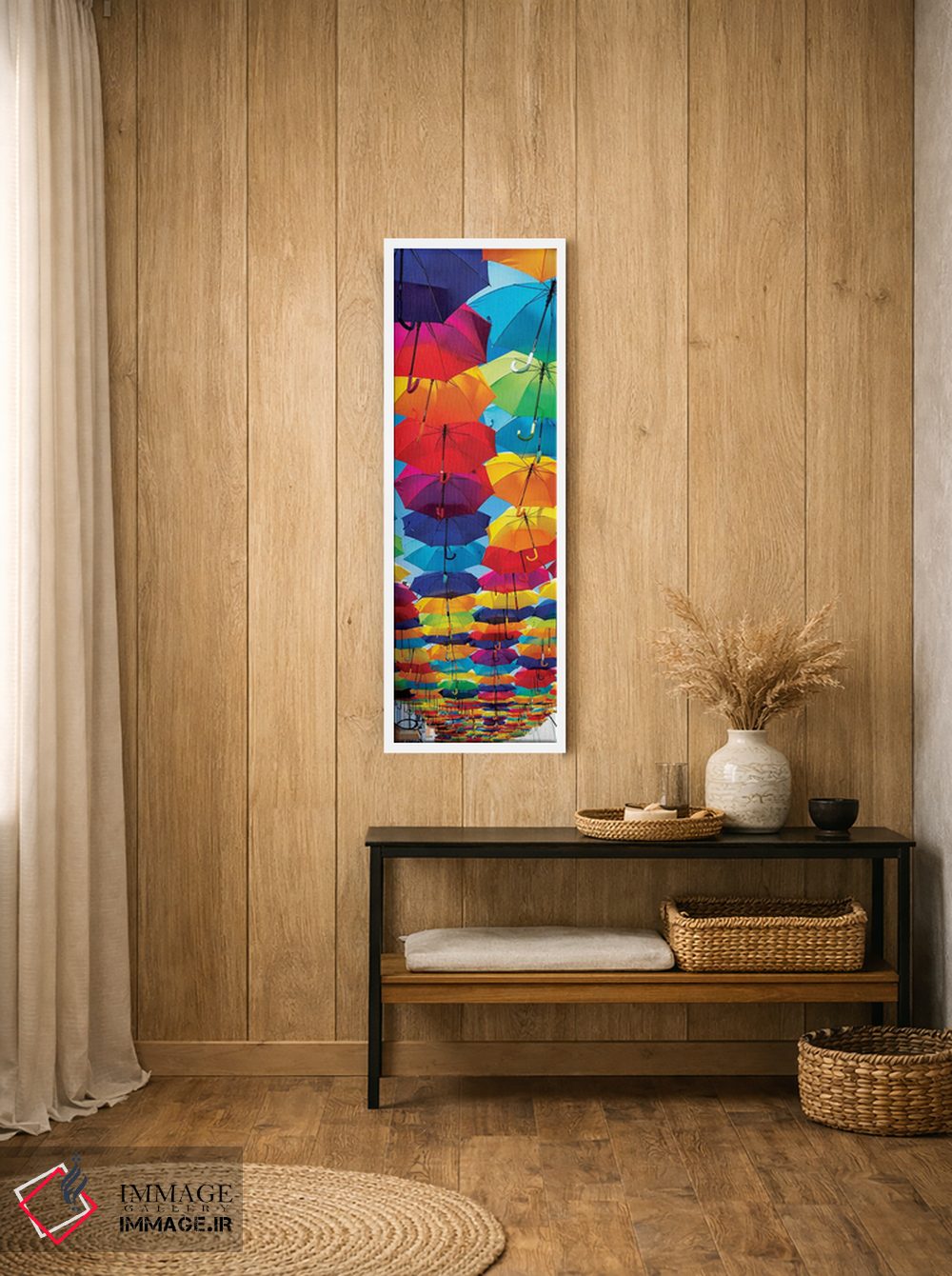 تابلو دکوراتیو "چترهای رنگارنگ" اثر فیلیپ هوگونار - D1W