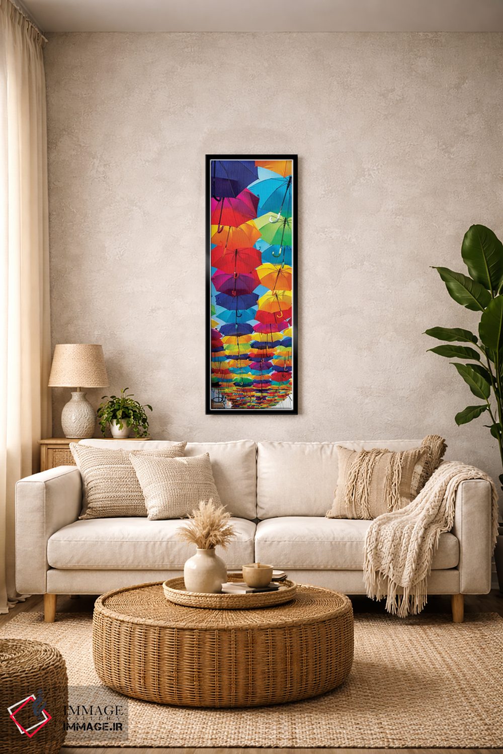 تابلو دکوراتیو "چترهای رنگارنگ" اثر فیلیپ هوگونار - D2B