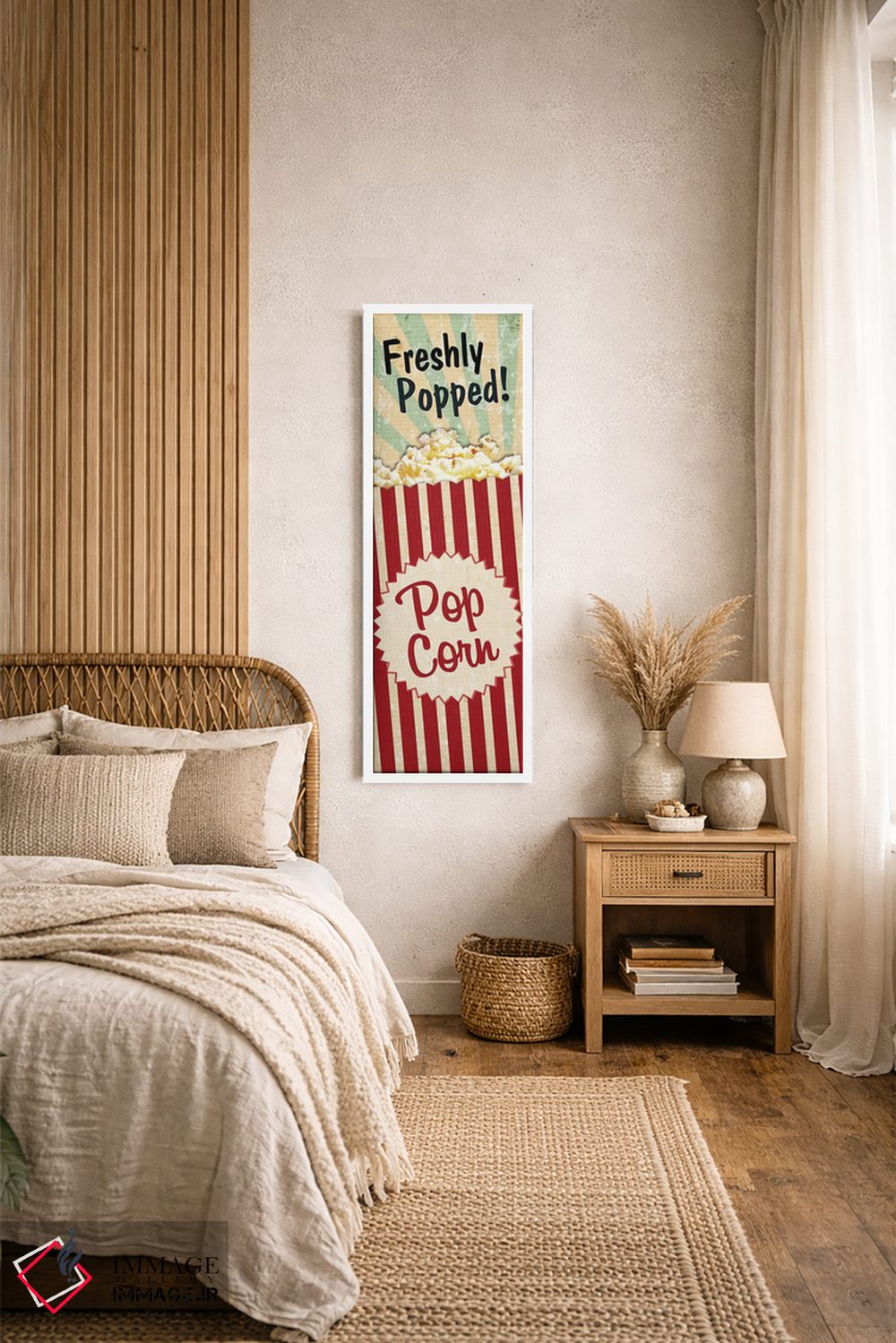 تابلو دکوراتیو شب فیلم با پاپ کورن تازه اثر پیدیکس - D2W