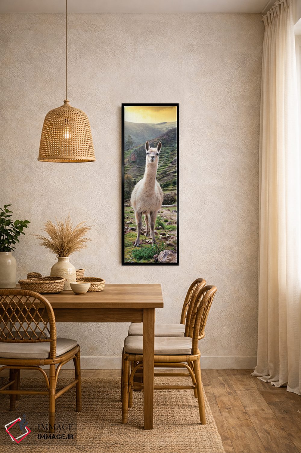 تابلو دکوراتیو لاما در غروب اثر فیلیپ هوگونار - D4B