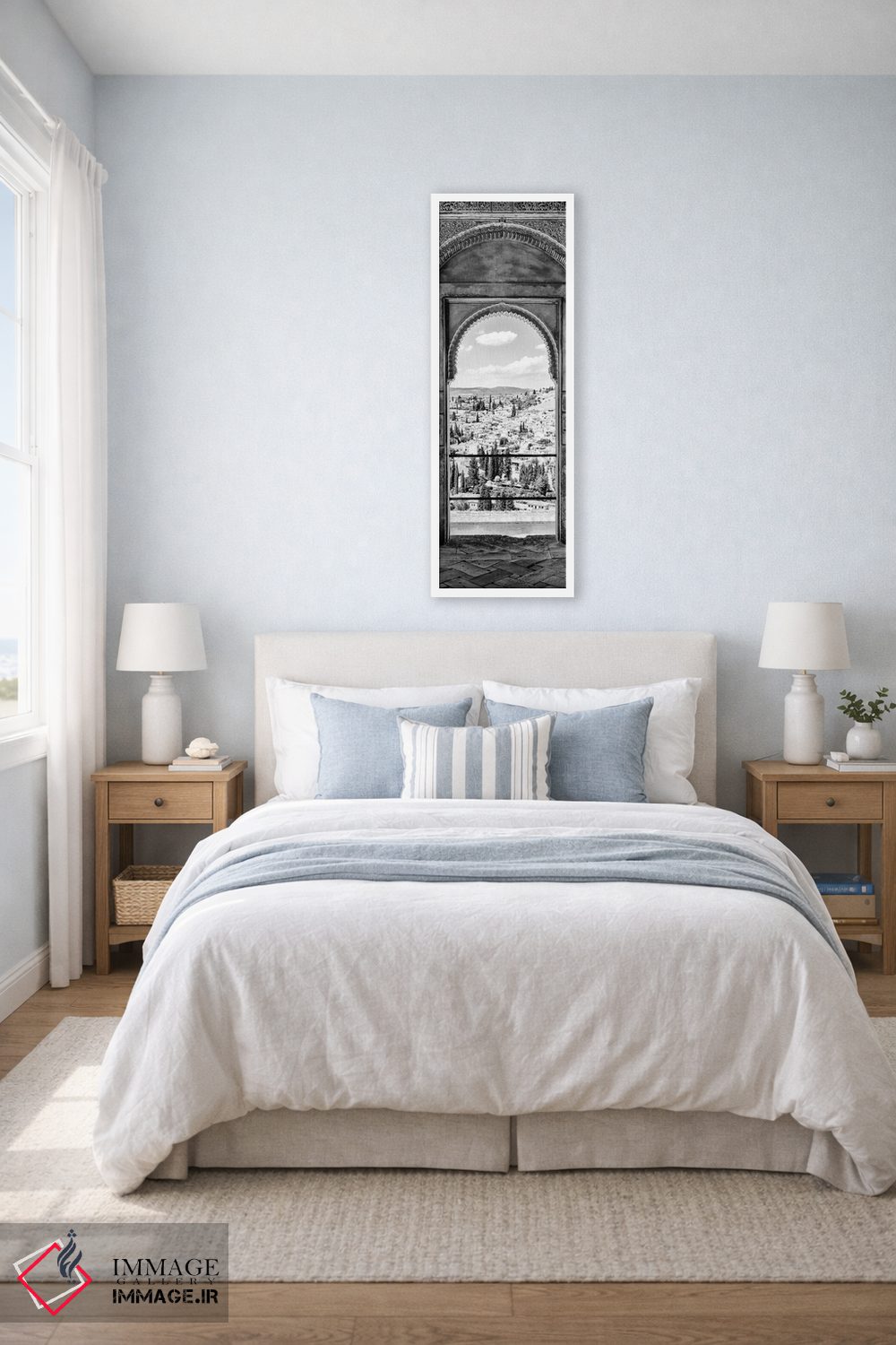 تابلو دکوراتیو "نمای شهر گرانادا به صورت سیاه و سفید" اثر فیلیپ هوگونار - D1W