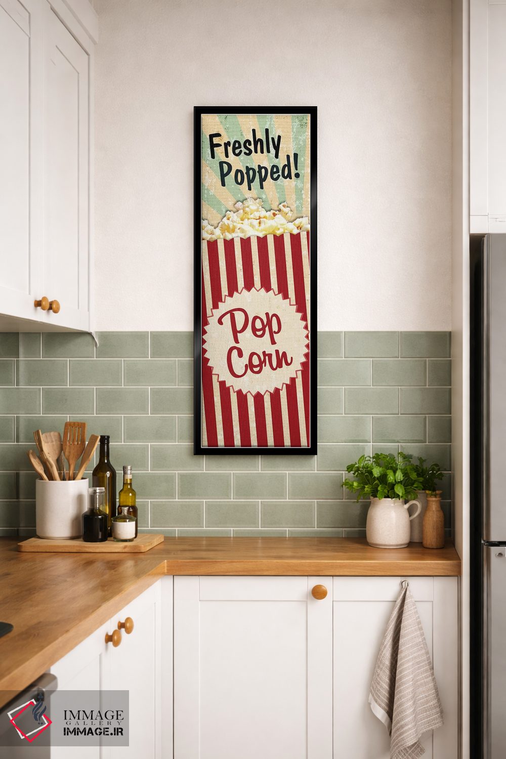تابلو دکوراتیو شب فیلم با پاپ کورن تازه اثر پیدیکس - D6B