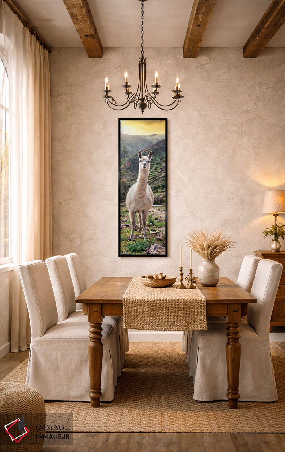 تابلو دکوراتیو لاما در غروب اثر فیلیپ هوگونار - D6B