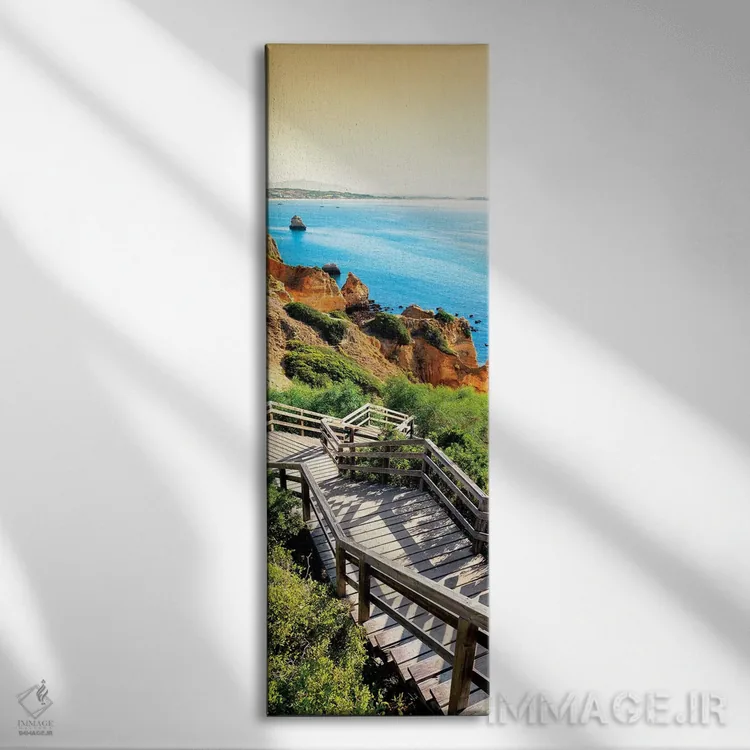 تابلو دکوراتیو "پله ها به سمت ساحل کامیلو در غروب" اثر فیلیپ هوگونار - نمای روبهرو روی دیوار