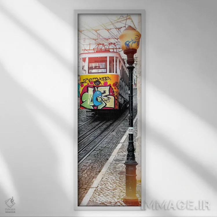 تابلو دکوراتیو "آسانسور دا گلوریا" اثر فیلیپ هوگونار - نمای قابدار سفید