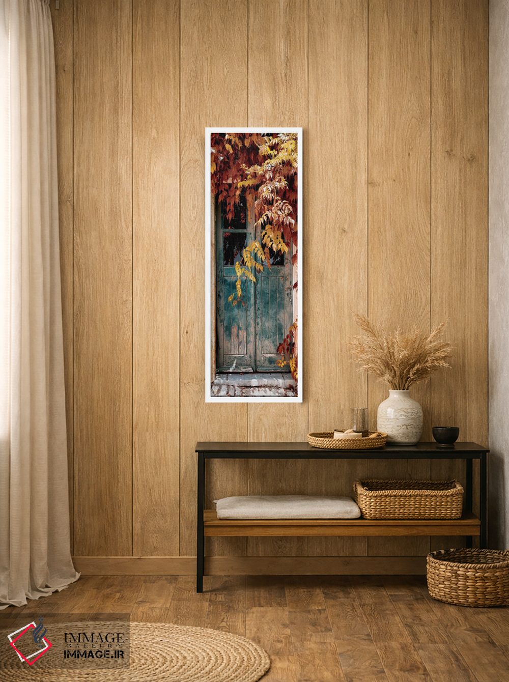 تابلو دکوراتیو "در قدیمی با رنگ های پاییزی" اثر فیلیپ هوگونار - D1W