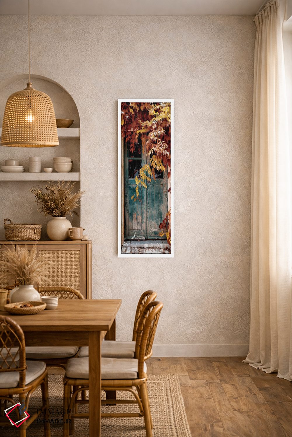تابلو دکوراتیو "در قدیمی با رنگ های پاییزی" اثر فیلیپ هوگونار - D3W