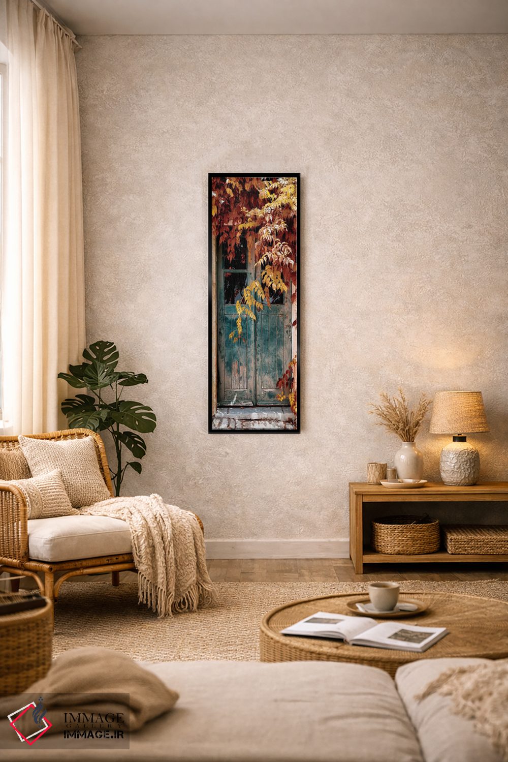 تابلو دکوراتیو "در قدیمی با رنگ های پاییزی" اثر فیلیپ هوگونار - D4B