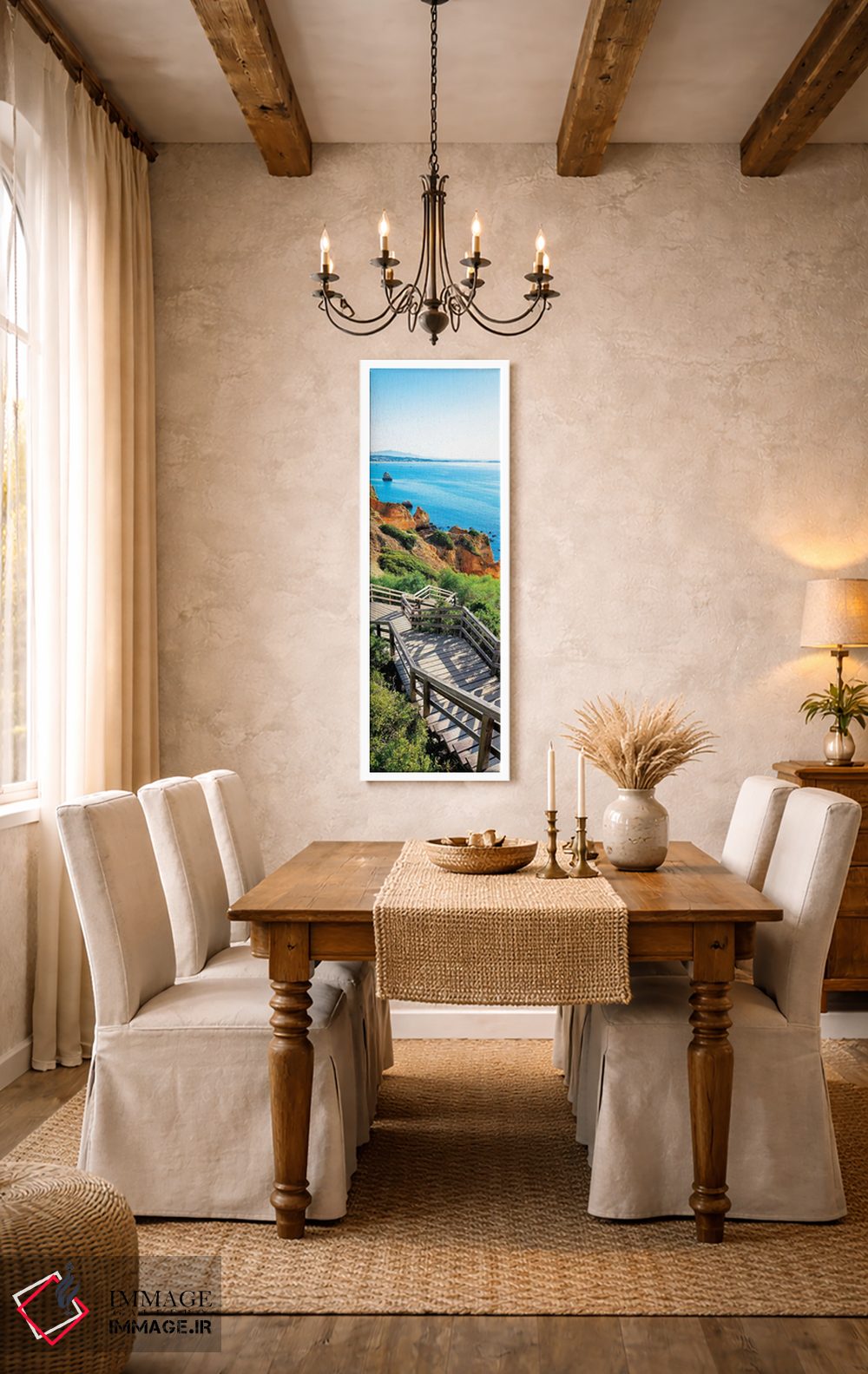 تابلو دکوراتیو "پله ها به سمت ساحل کامیلو" اثر فیلیپ هوگونار - D6W