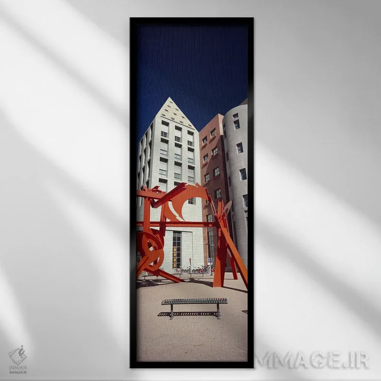 تابلو دکوراتیو مجسمه لائو تسو در یک شهر، دنور، کلرادو، ایالات متحده اثر پانورامیک ایمجز - نمای قابدار مشکی