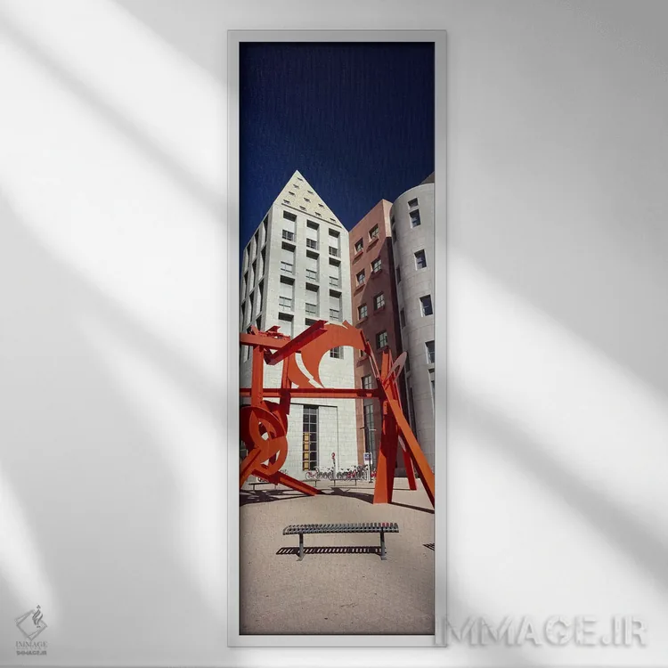 تابلو دکوراتیو مجسمه لائو تسو در یک شهر، دنور، کلرادو، ایالات متحده اثر پانورامیک ایمجز - نمای قابدار سفید