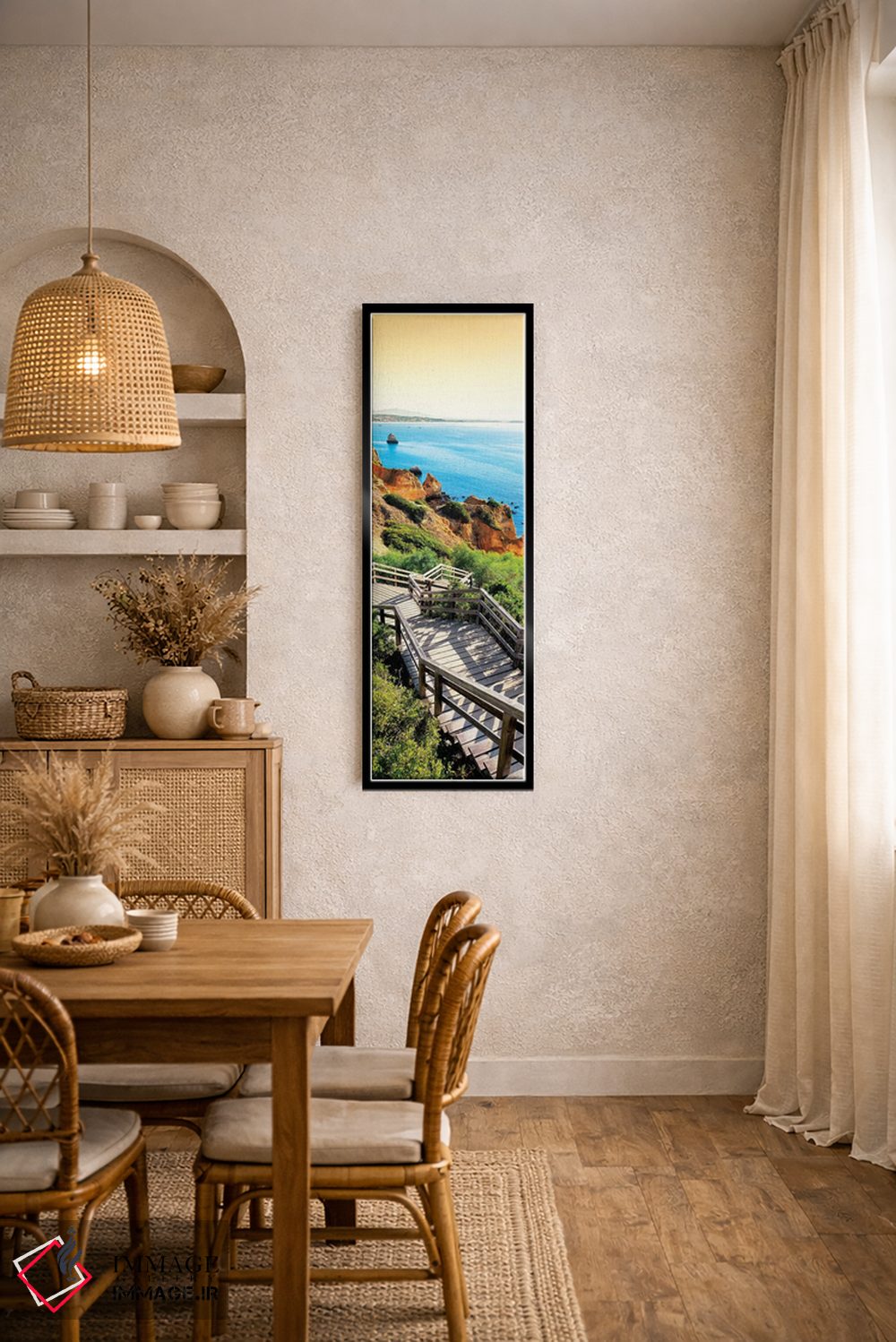 تابلو دکوراتیو "پله ها به سمت ساحل کامیلو در غروب" اثر فیلیپ هوگونار - D4B