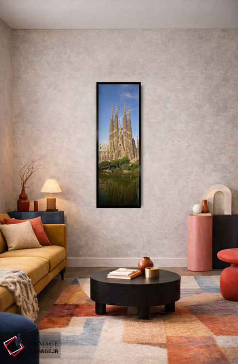 تابلو دکوراتیو Sagrada Familia, Barcelona, Spain" - "نمای پایین از یک… اثر پانورامیک ایمجز - D2B