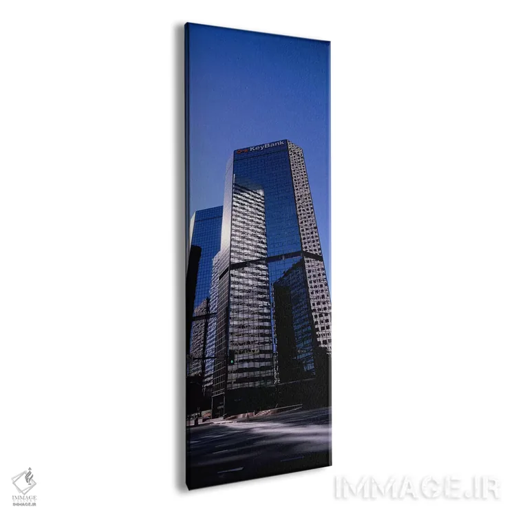 تابلو دکوراتیو ساختمان بانک در یک شهر، ساختمان کی بانک، دنور، کلرادو… اثر پانورامیک ایمجز - نمای پرسپکتیو محصول