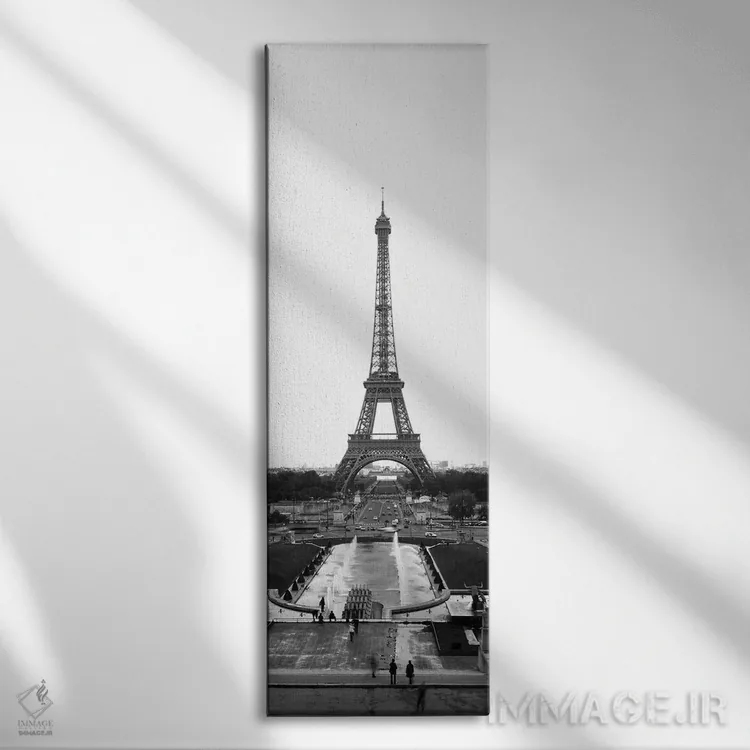 تابلو دکوراتیو Pont d'Iena & Eiffel Tower In B&W, Paris, Ile-De-France… اثر پانورامیک ایمجز - نمای روبهرو روی دیوار