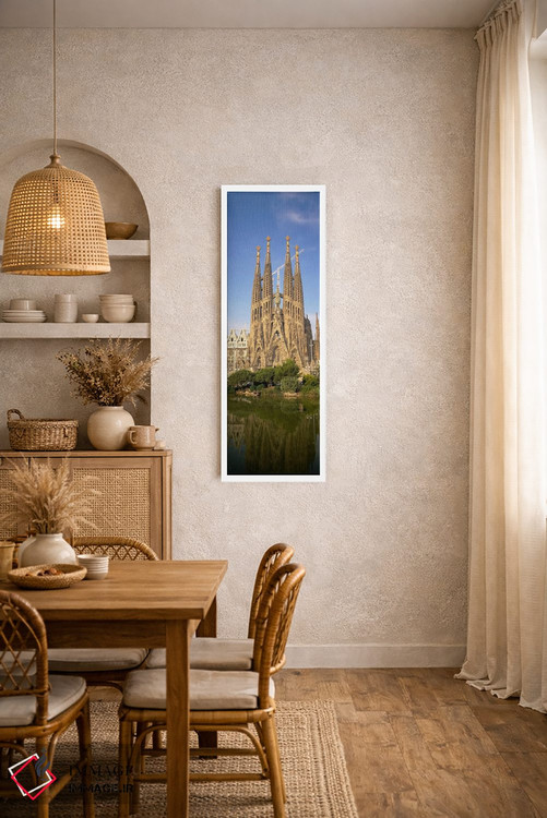 تابلو دکوراتیو Sagrada Familia, Barcelona, Spain" - "نمای پایین از یک… اثر پانورامیک ایمجز - D3W