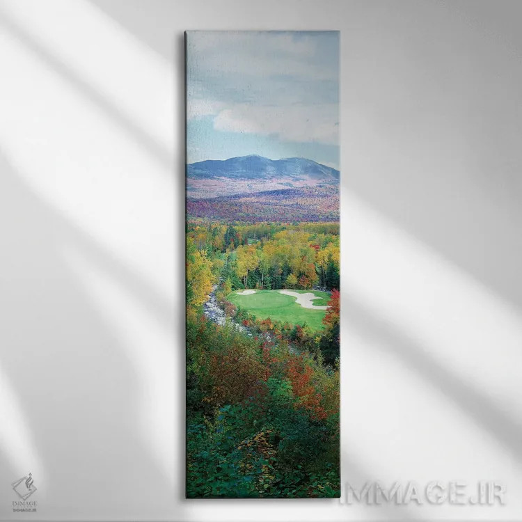 تابلو دکوراتیو نمای زاویه بلند از زمین گلف نیو انگلند، نیو انگلند، ایا… اثر پانورامیک ایمجز - نمای روبهرو روی دیوار