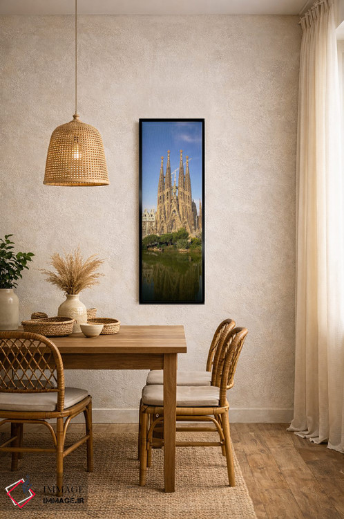 تابلو دکوراتیو Sagrada Familia, Barcelona, Spain" - "نمای پایین از یک… اثر پانورامیک ایمجز - D5B