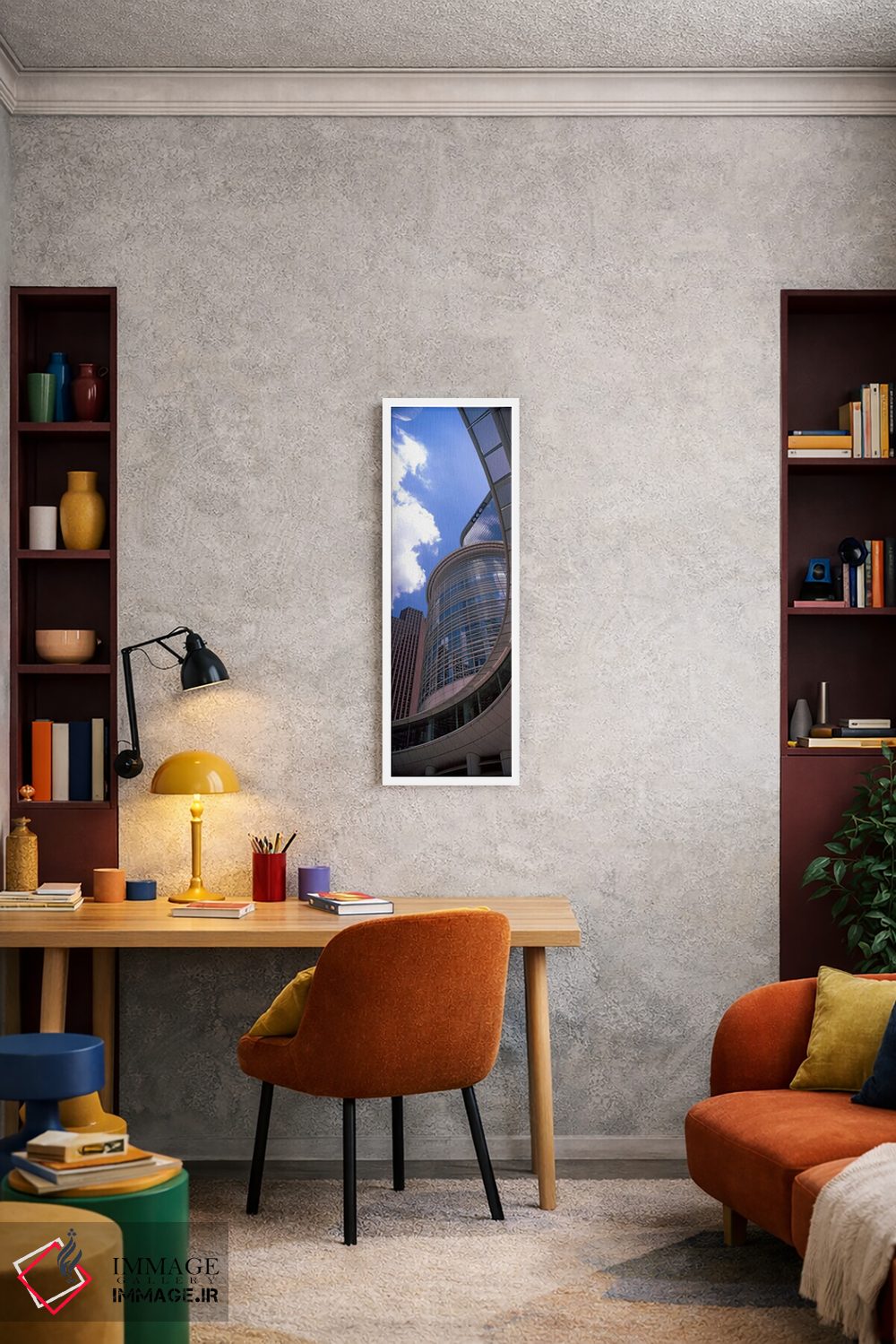 تابلو دکوراتیو نمای پایین از یک ساختمان، ساختمان چورون، هیوستون، تگزاس… اثر پانورامیک ایمجز - D3W