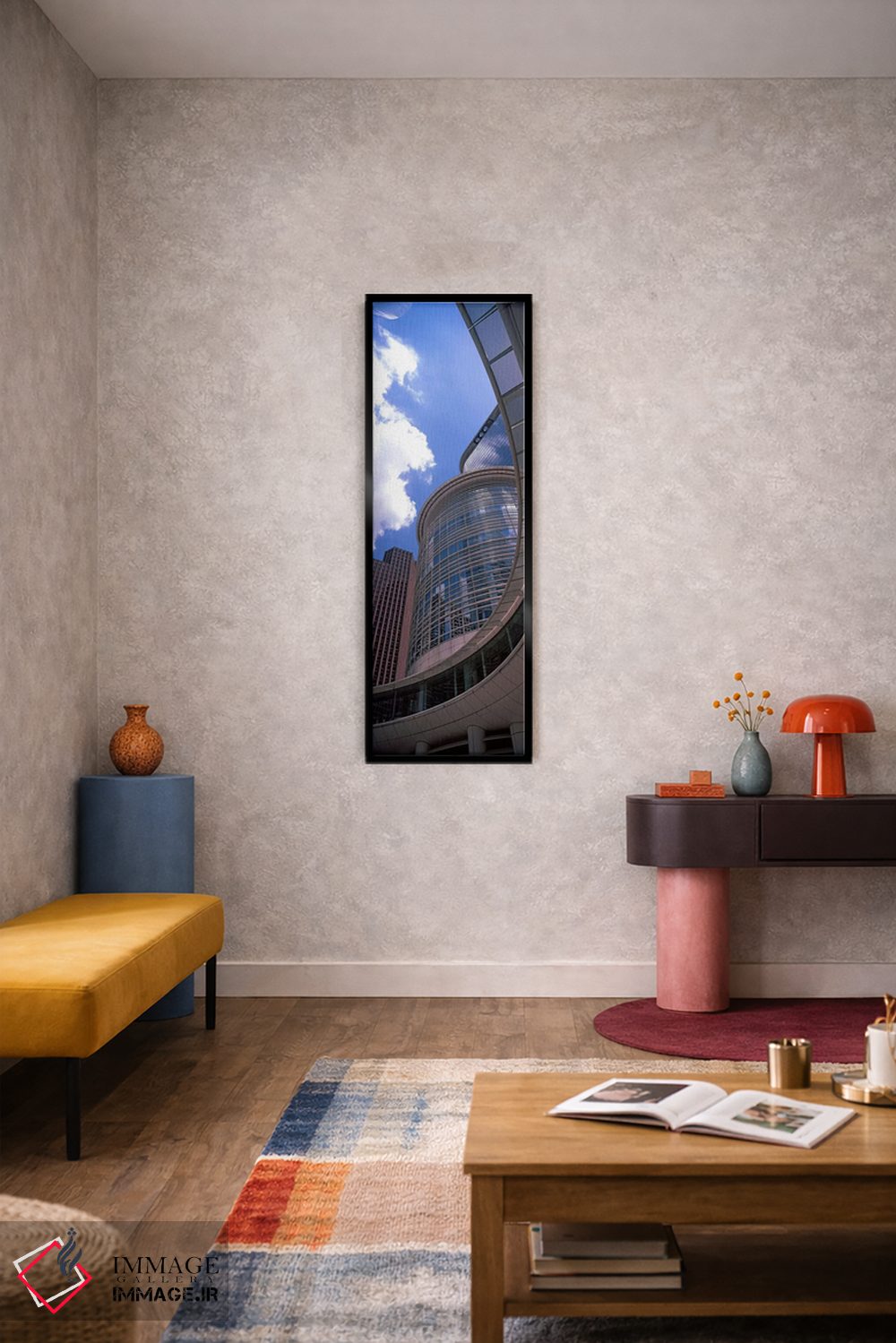 تابلو دکوراتیو نمای پایین از یک ساختمان، ساختمان چورون، هیوستون، تگزاس… اثر پانورامیک ایمجز - D5B