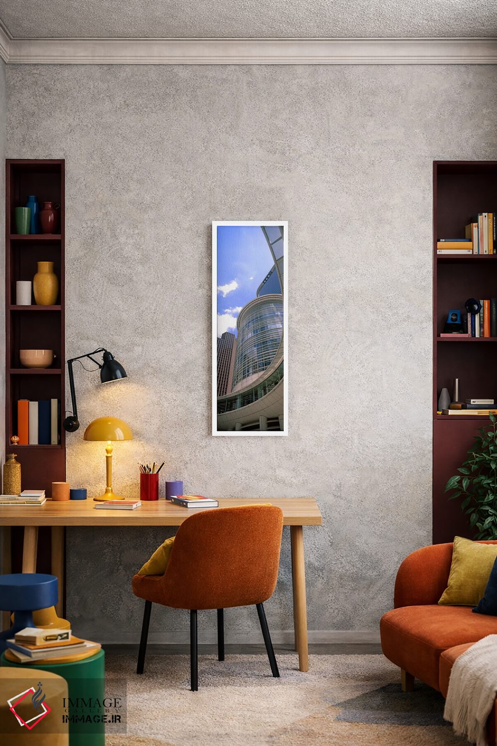 تابلو دکوراتیو نمای پایین از یک ساختمان، ساختمان چورون، هیوستون، تگزاس… اثر پانورامیک ایمجز - D2W