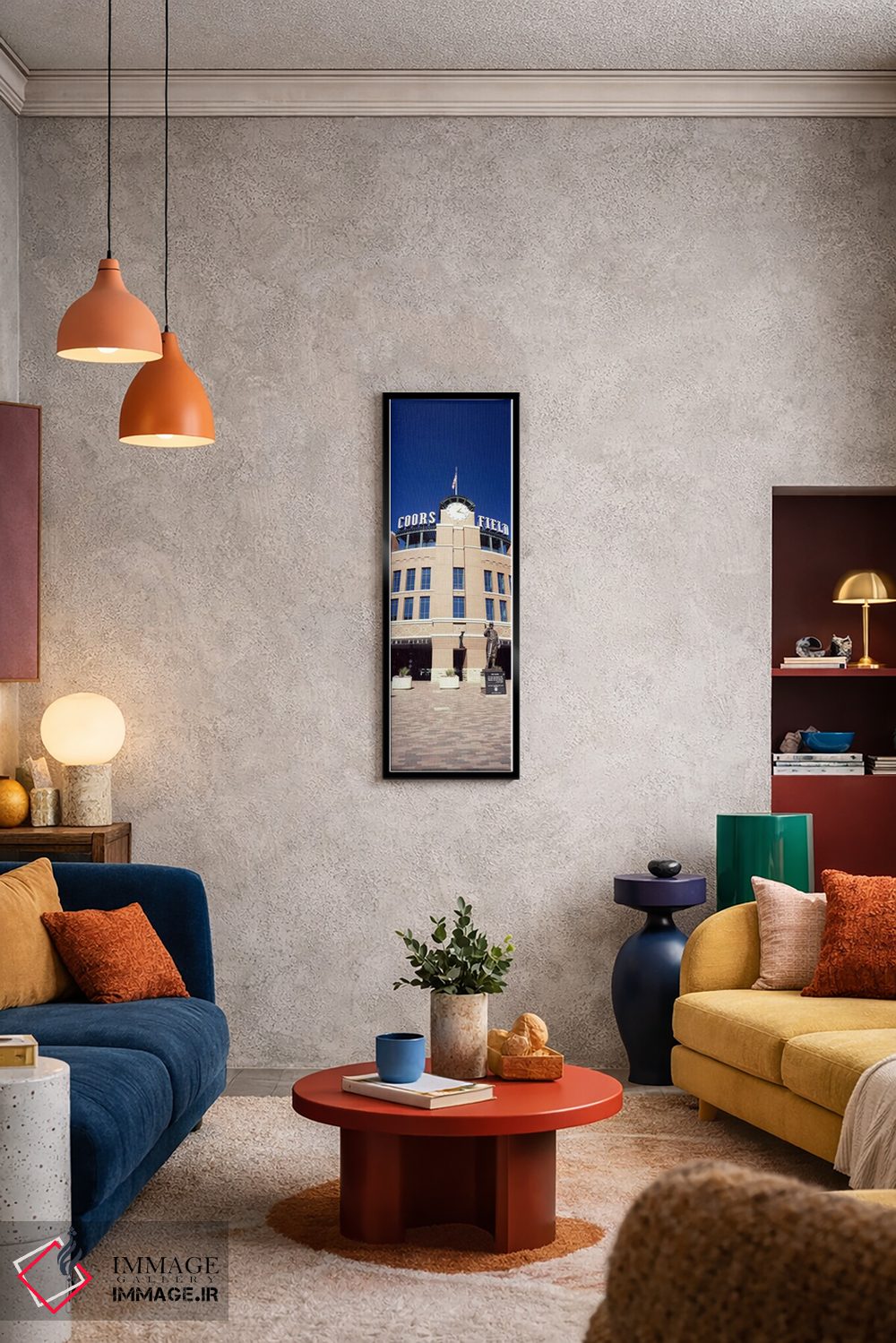 تابلو دکوراتیو نمای استادیوم بیسبال، میدان کورز، دنور، شهرستان دنور، ک… اثر پانورامیک ایمجز - D5B