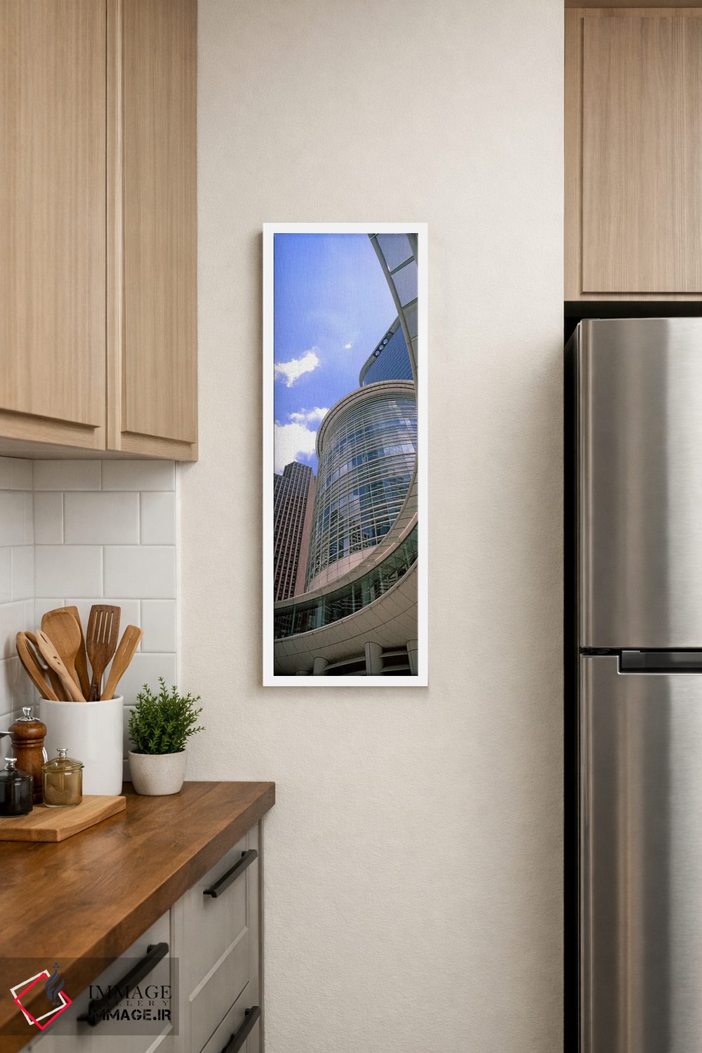 تابلو دکوراتیو نمای پایین از یک ساختمان، ساختمان چورون، هیوستون، تگزاس… اثر پانورامیک ایمجز - D3W