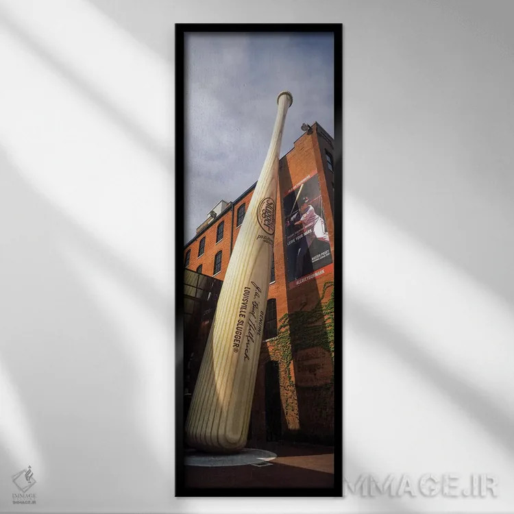 تابلو دکوراتیو بات غول پیکر بیسبال که بیرون موزه و کارخانه لوئی ویل اس… اثر پانورامیک ایمجز - نمای قابدار مشکی