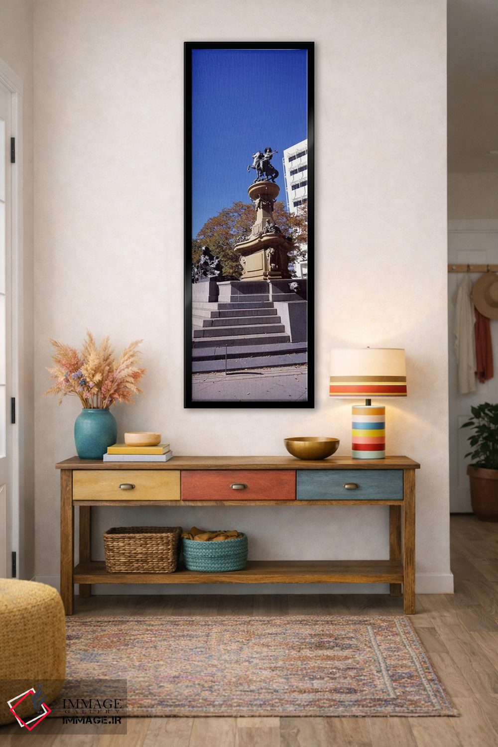 تابلو دکوراتیو مجسمه کیت کارسون، یادبود پیشگامان، دنور، کلرادو، ایالات… اثر پانورامیک ایمجز - D2B