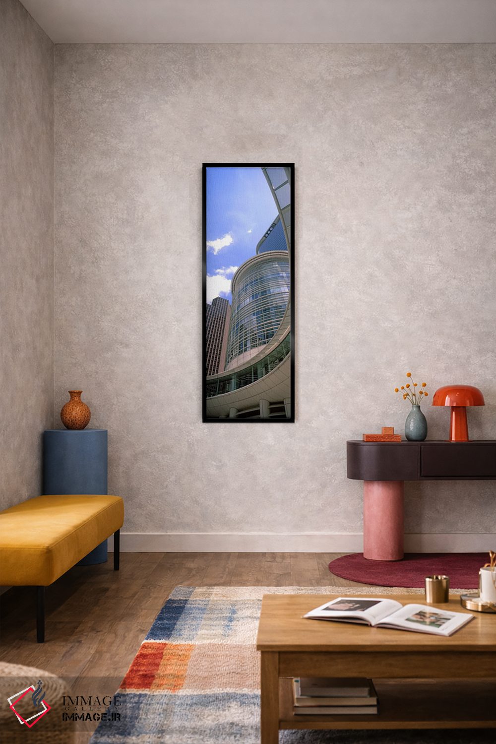 تابلو دکوراتیو نمای پایین از یک ساختمان، ساختمان چورون، هیوستون، تگزاس… اثر پانورامیک ایمجز - D6B