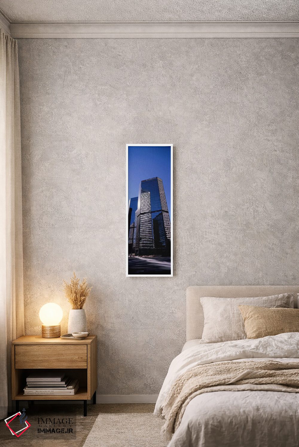 تابلو دکوراتیو ساختمان بانک در یک شهر، ساختمان کی بانک، دنور، کلرادو… اثر پانورامیک ایمجز - D1W