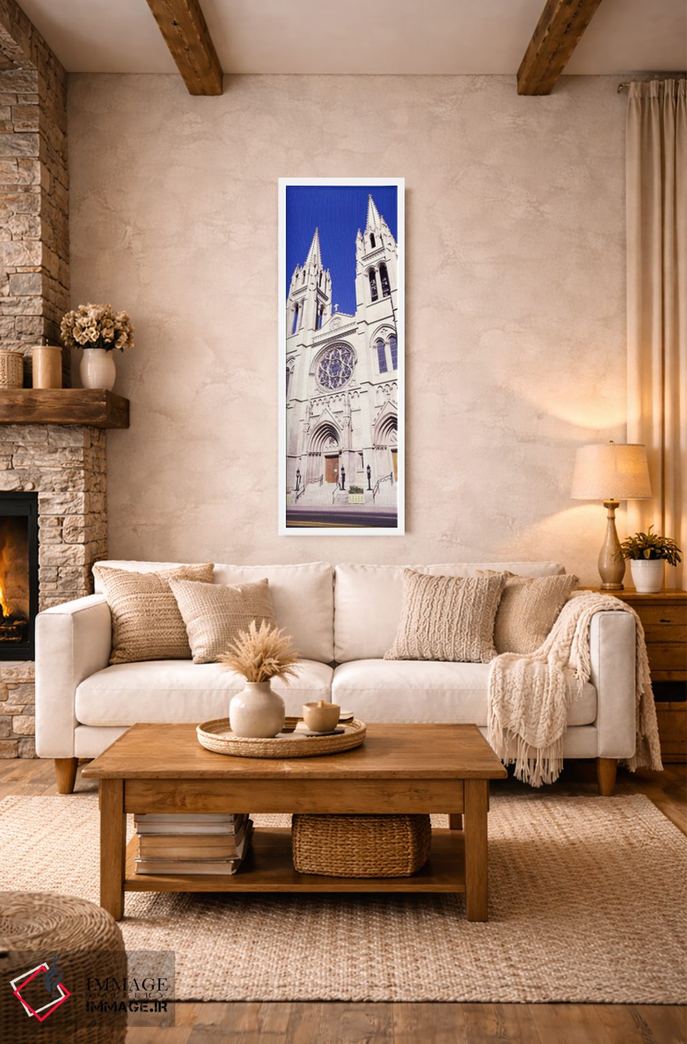 تابلو دکوراتیو نمای ساختمان کلیسای جامع باسیلیکای تصرف نشده، دنور، کلر… اثر پانورامیک ایمجز - D1W