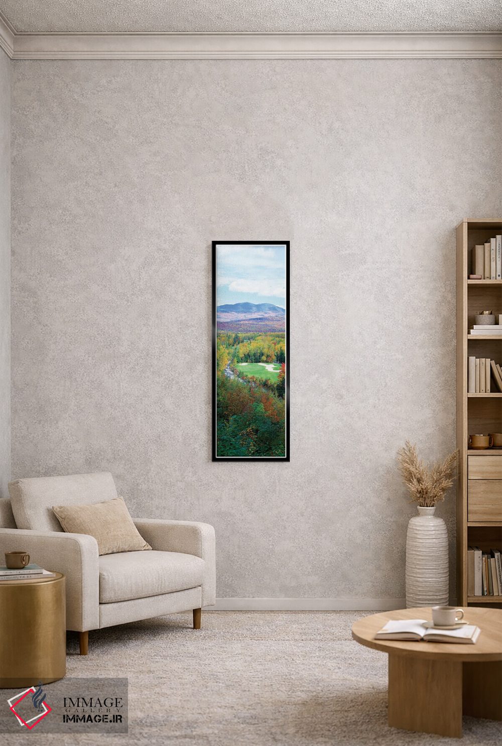 تابلو دکوراتیو نمای زاویه بلند از زمین گلف نیو انگلند، نیو انگلند، ایا… اثر پانورامیک ایمجز - D4B