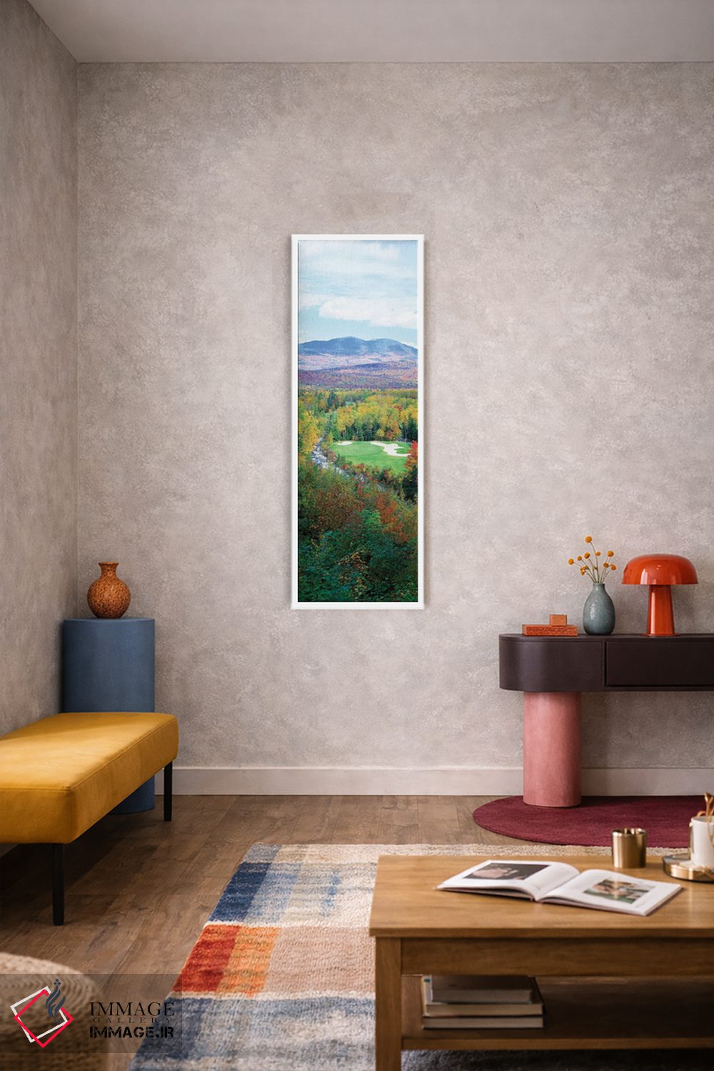 تابلو دکوراتیو نمای زاویه بلند از زمین گلف نیو انگلند، نیو انگلند، ایا… اثر پانورامیک ایمجز - D6W