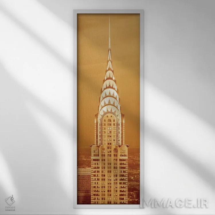 تابلو دکوراتیو New York City, New York, USA" - "ساختمان کرایسلر در غرو… اثر پانورامیک ایمجز - نمای قابدار سفید