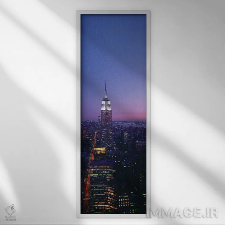 تابلو دکوراتیو Manhattan, New York City, New York, USA" - "ساختمان امپ… اثر پانورامیک ایمجز - نمای قابدار سفید