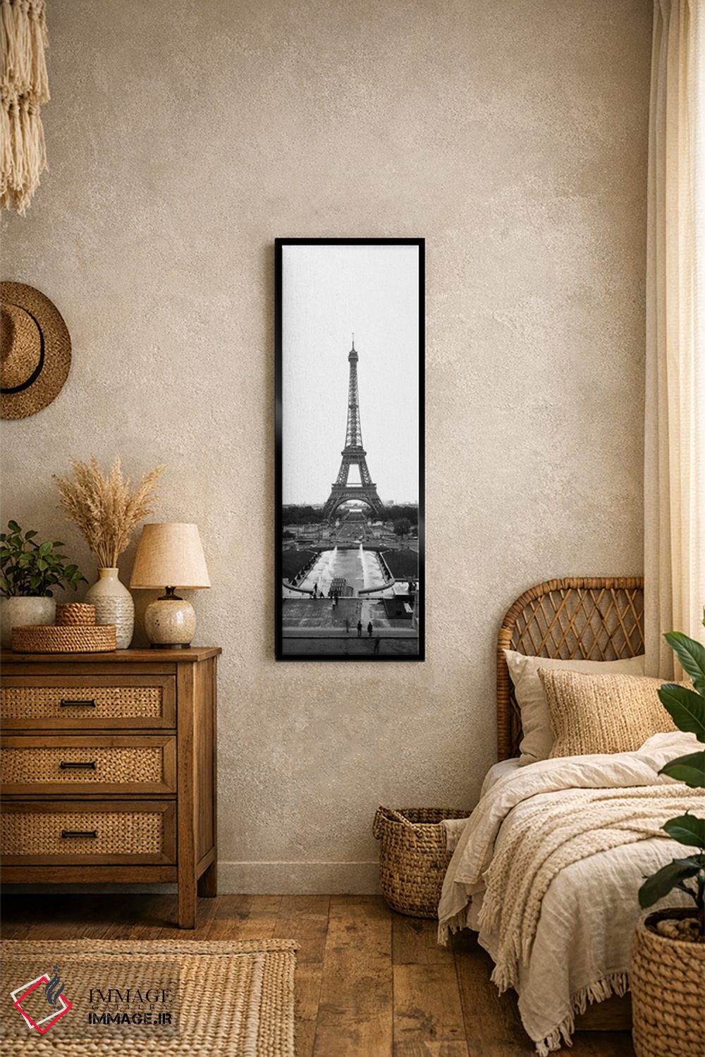 تابلو دکوراتیو Pont d'Iena & Eiffel Tower In B&W, Paris, Ile-De-France… اثر پانورامیک ایمجز - D1B