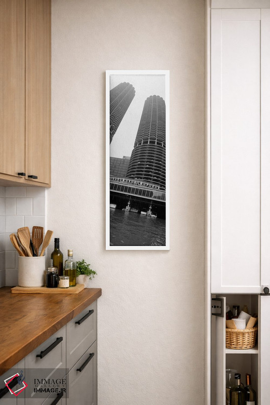 تابلو دکوراتیو Marina Towers, Chicago, Illinois, USA" - "نمای پایین به… اثر پانورامیک ایمجز - D3W