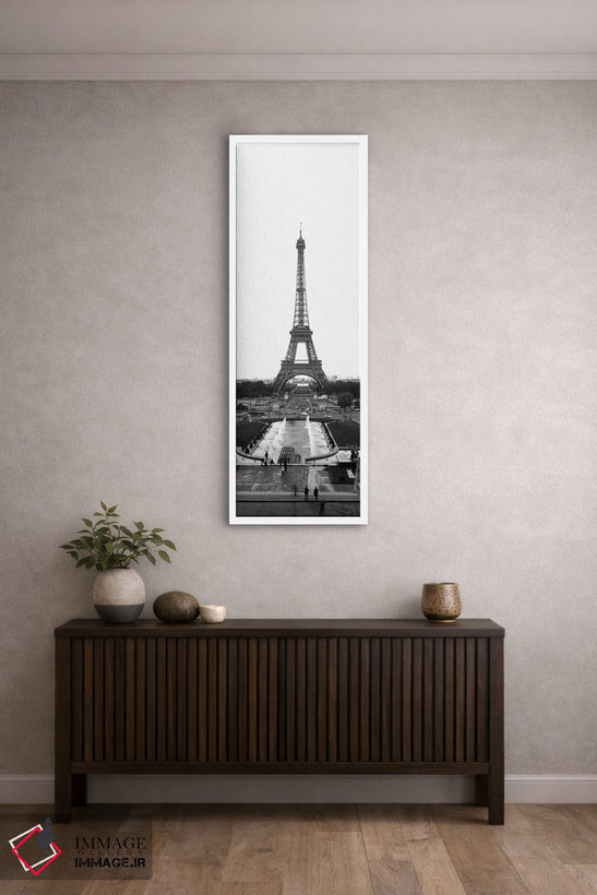 تابلو دکوراتیو Pont d'Iena & Eiffel Tower In B&W, Paris, Ile-De-France… اثر پانورامیک ایمجز - D3W