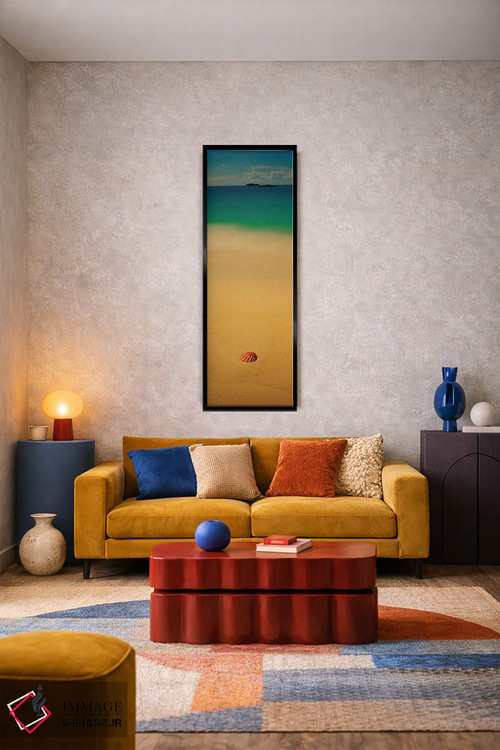 تابلو دکوراتیو صدف دریایی بر روی ساحل، جزیره کات، باهاما اثر پانورامیک ایمجز - D2B