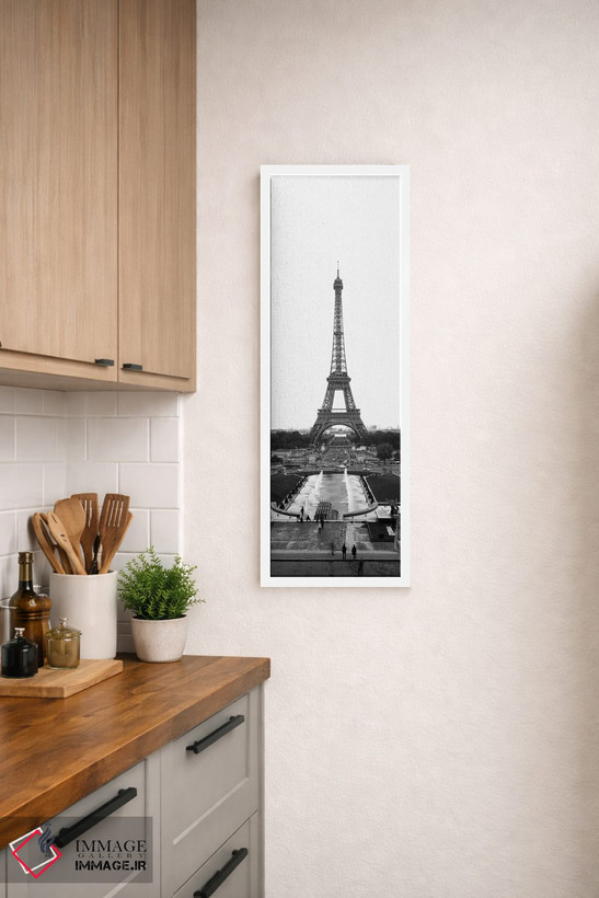 تابلو دکوراتیو Pont d'Iena & Eiffel Tower In B&W, Paris, Ile-De-France… اثر پانورامیک ایمجز - D4W