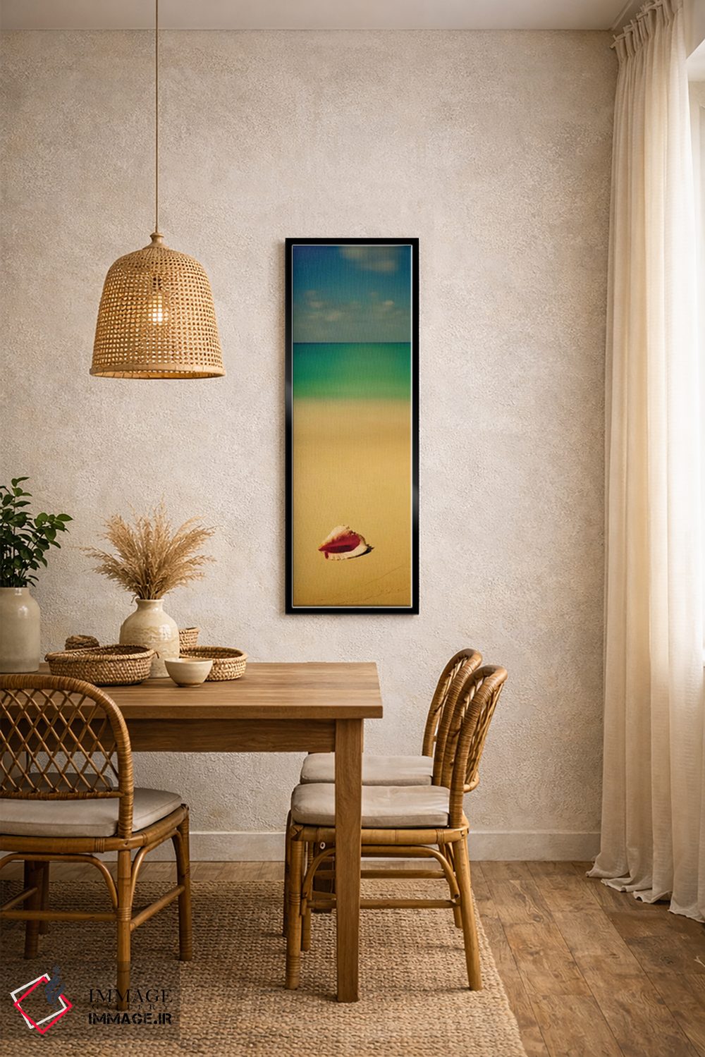 تابلو دکوراتیو صدف خرچنگی بر روی ساحل ۱، جزیره کات، باهاما اثر پانورامیک ایمجز - D4B