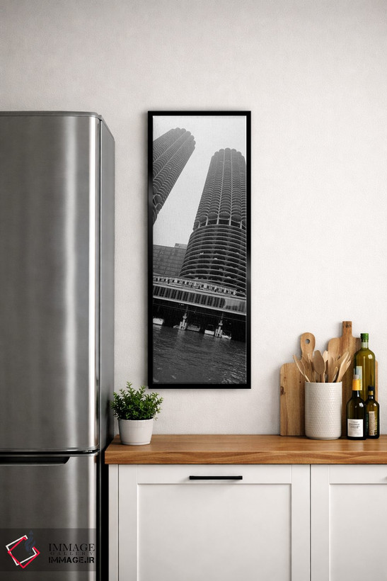 تابلو دکوراتیو Marina Towers, Chicago, Illinois, USA" - "نمای پایین به… اثر پانورامیک ایمجز - D6B