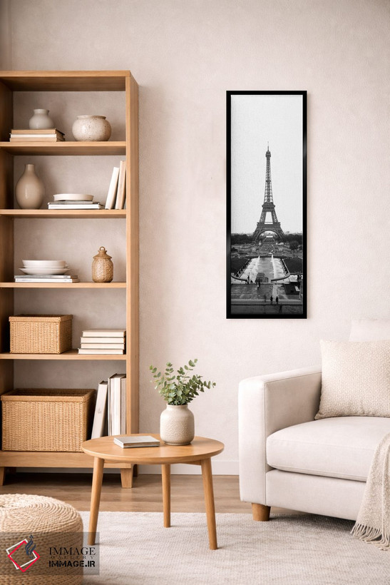 تابلو دکوراتیو Pont d'Iena & Eiffel Tower In B&W, Paris, Ile-De-France… اثر پانورامیک ایمجز - D6B