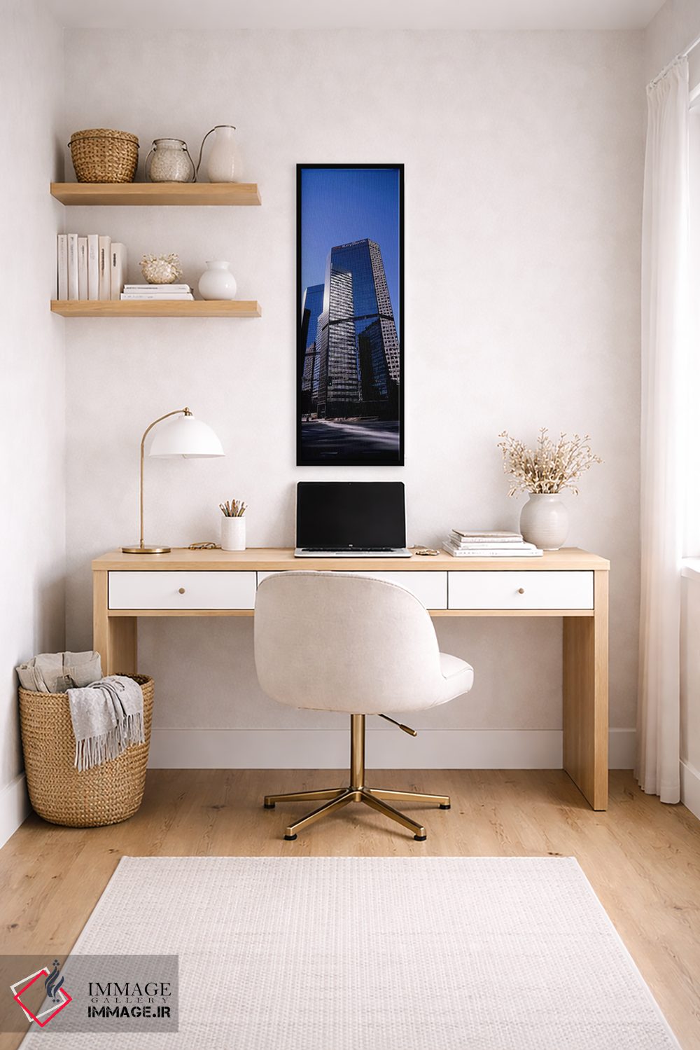 تابلو دکوراتیو ساختمان بانک در یک شهر، ساختمان کی بانک، دنور، کلرادو… اثر پانورامیک ایمجز - D4B