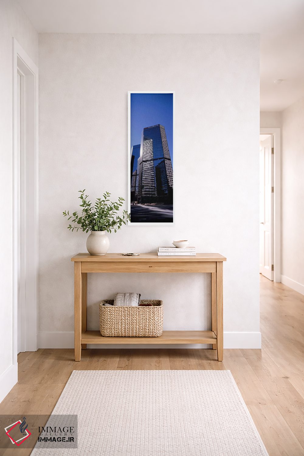 تابلو دکوراتیو ساختمان بانک در یک شهر، ساختمان کی بانک، دنور، کلرادو… اثر پانورامیک ایمجز - D6W