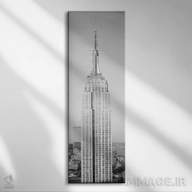 تابلو دکوراتیو ساختمان امپایر استیت، نیویورک I اثر پانورامیک ایمجز - نمای روبهرو روی دیوار