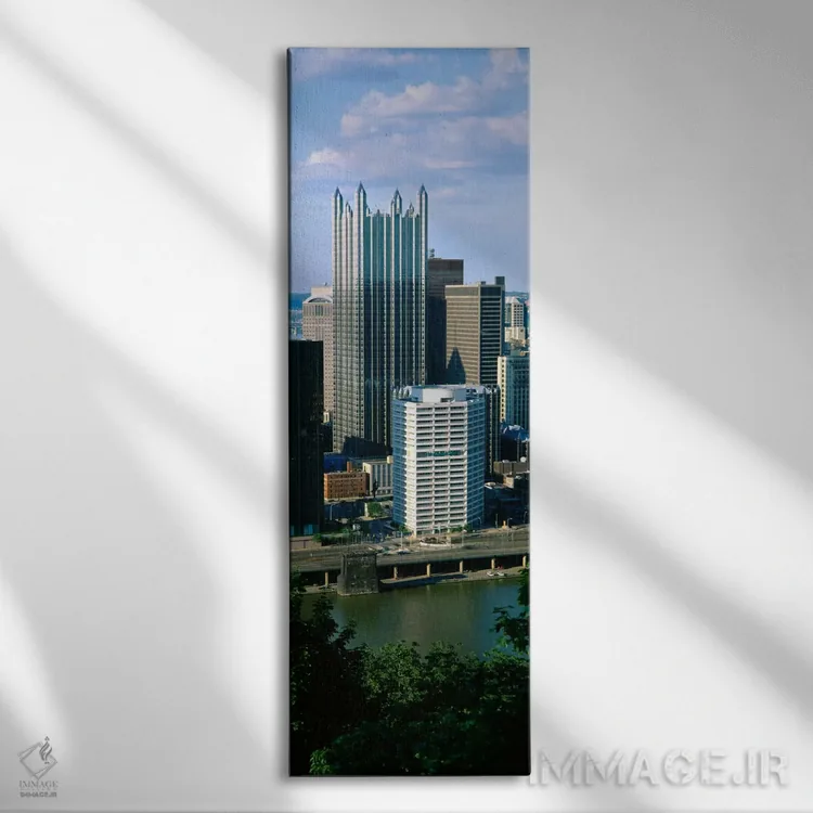 تابلو دکوراتیو Monongahela River, Pittsburgh, Pennsylvania, USA" - "سا… اثر پانورامیک ایمجز - نمای روبهرو روی دیوار